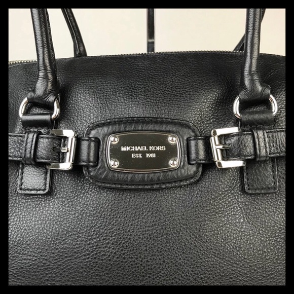 NWOT Michael Kors Hamilton Leather Weekender Black - Picture 3 of 7